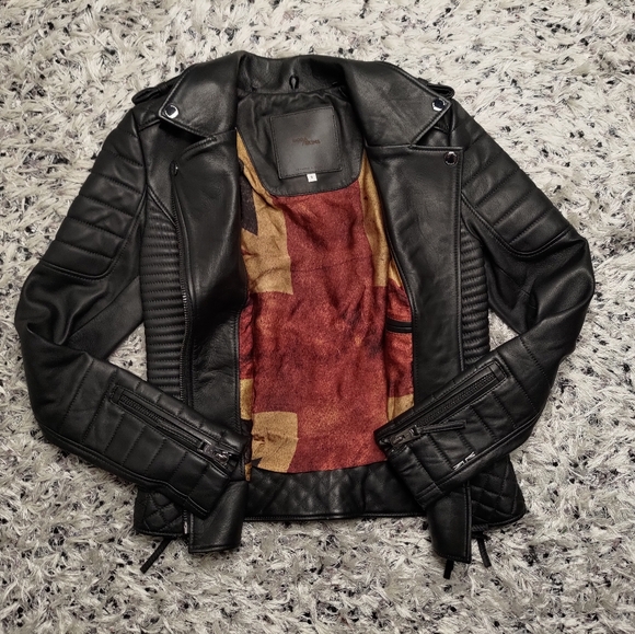 NWOT Kay Michaels: Union Jack Leather Jacket unisex - Picture 6 of 13